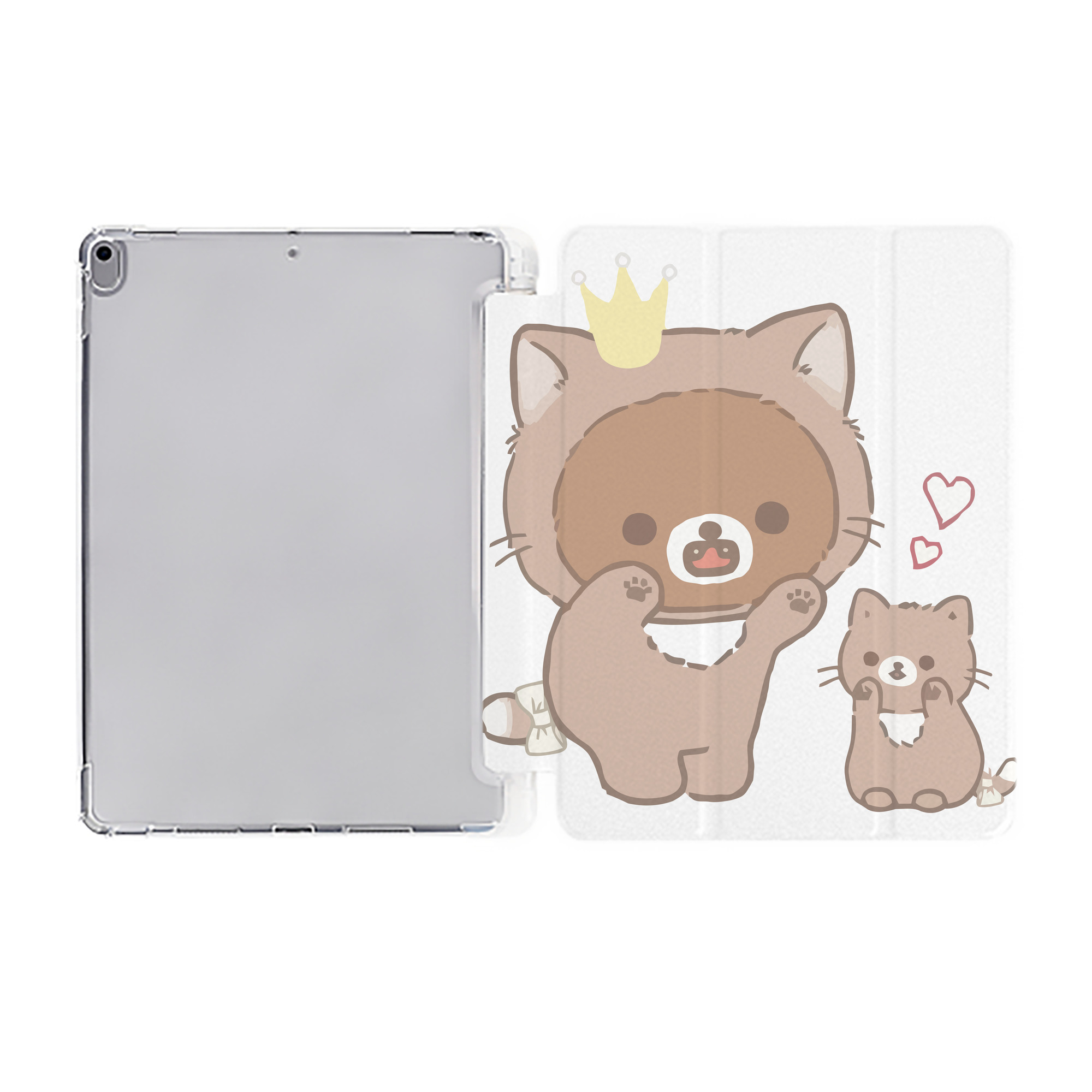 （画像用） リラックマ リラックマ キイロイトリ Rilakkuma Korilakkuma Kiiroitori IPad ケース ペン収納付き 三つ折りスタンド PUレザー×シリコン 対応機種9.5/10.5/10.9インチ